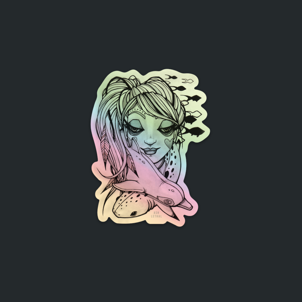 Digital Bundle of Art Stickers, Phone Wallpapers, & Printable Coloring Book Pages by Ash Lethal