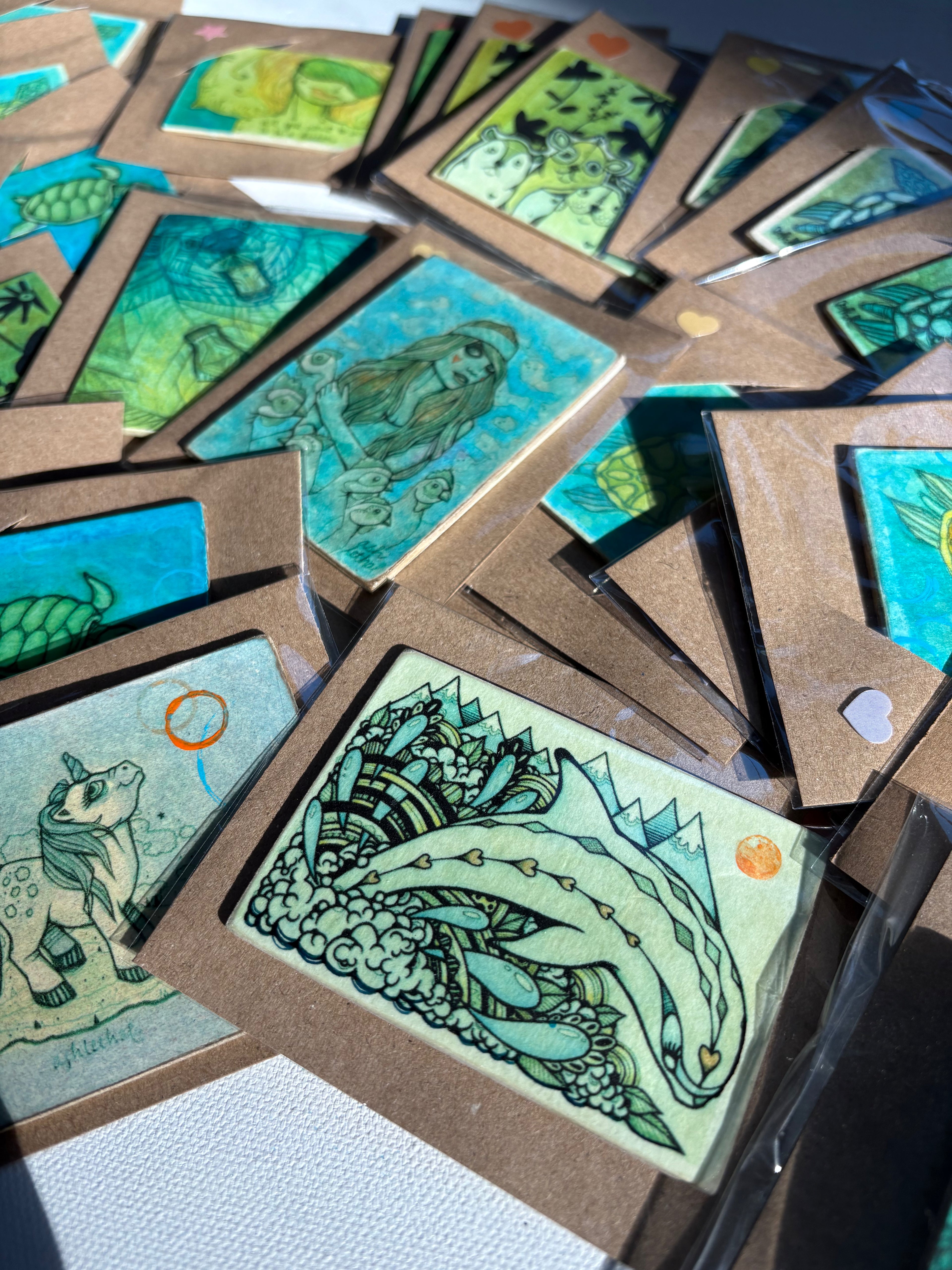 Handmade Art Magnets by Ash Lethal (Bundle of 3)