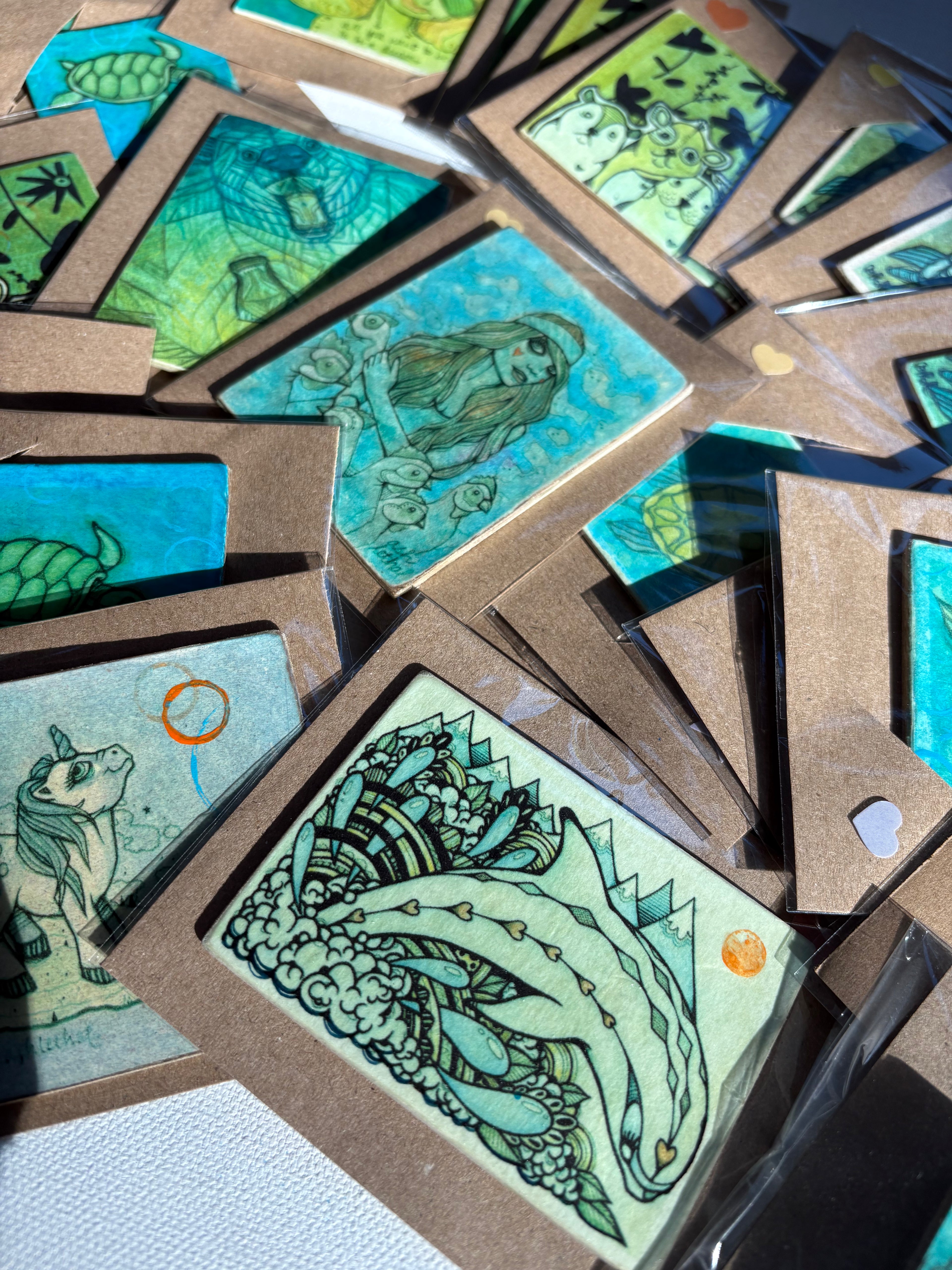 Handmade Art Magnets by Ash Lethal (Bundle of 3)