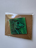 Handmade "Green Dragon" Printed Art Magnet by Ash Lethal