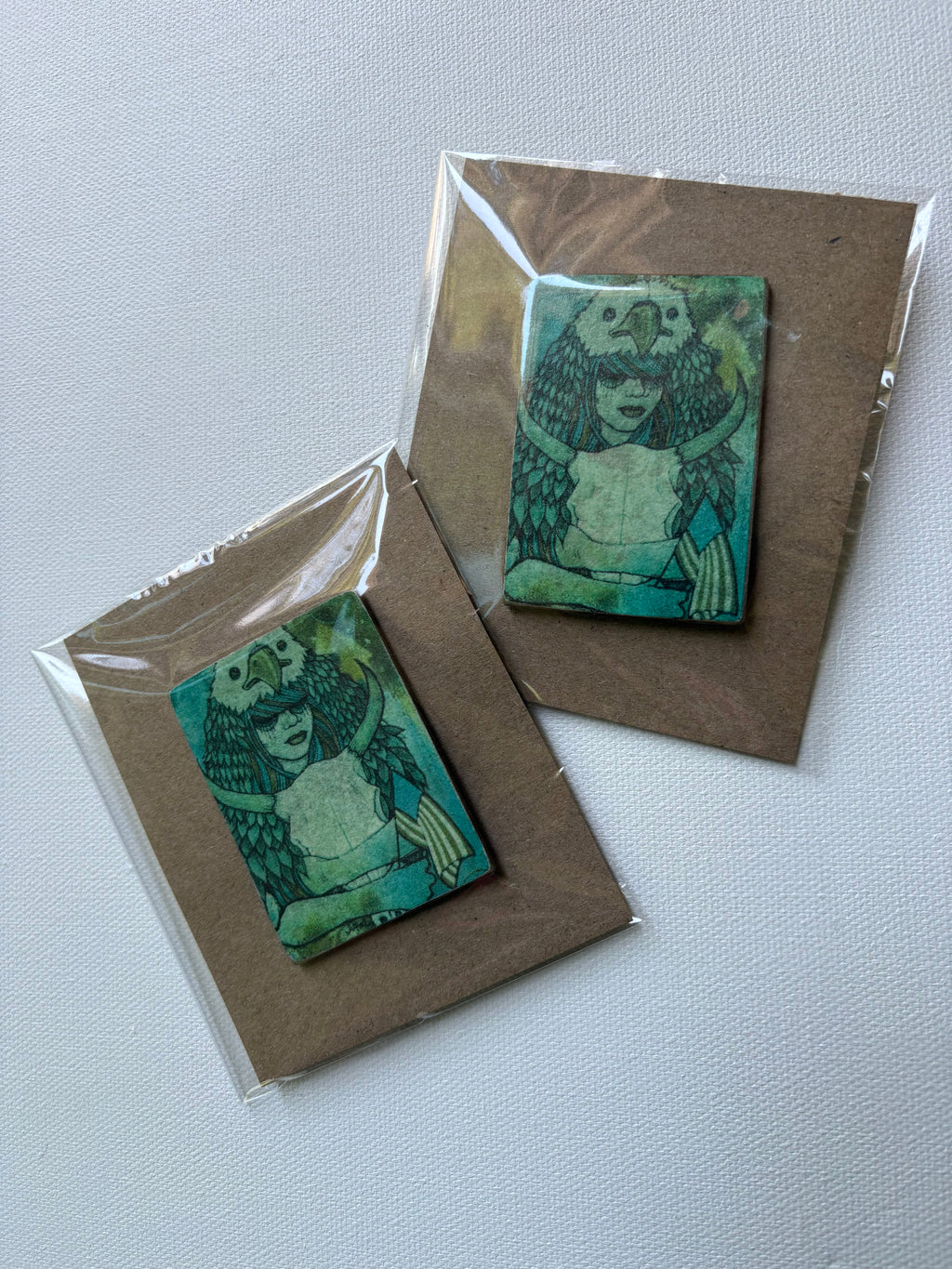 "Home of the Brave" Handmade Art Magnet by Ash Lethal