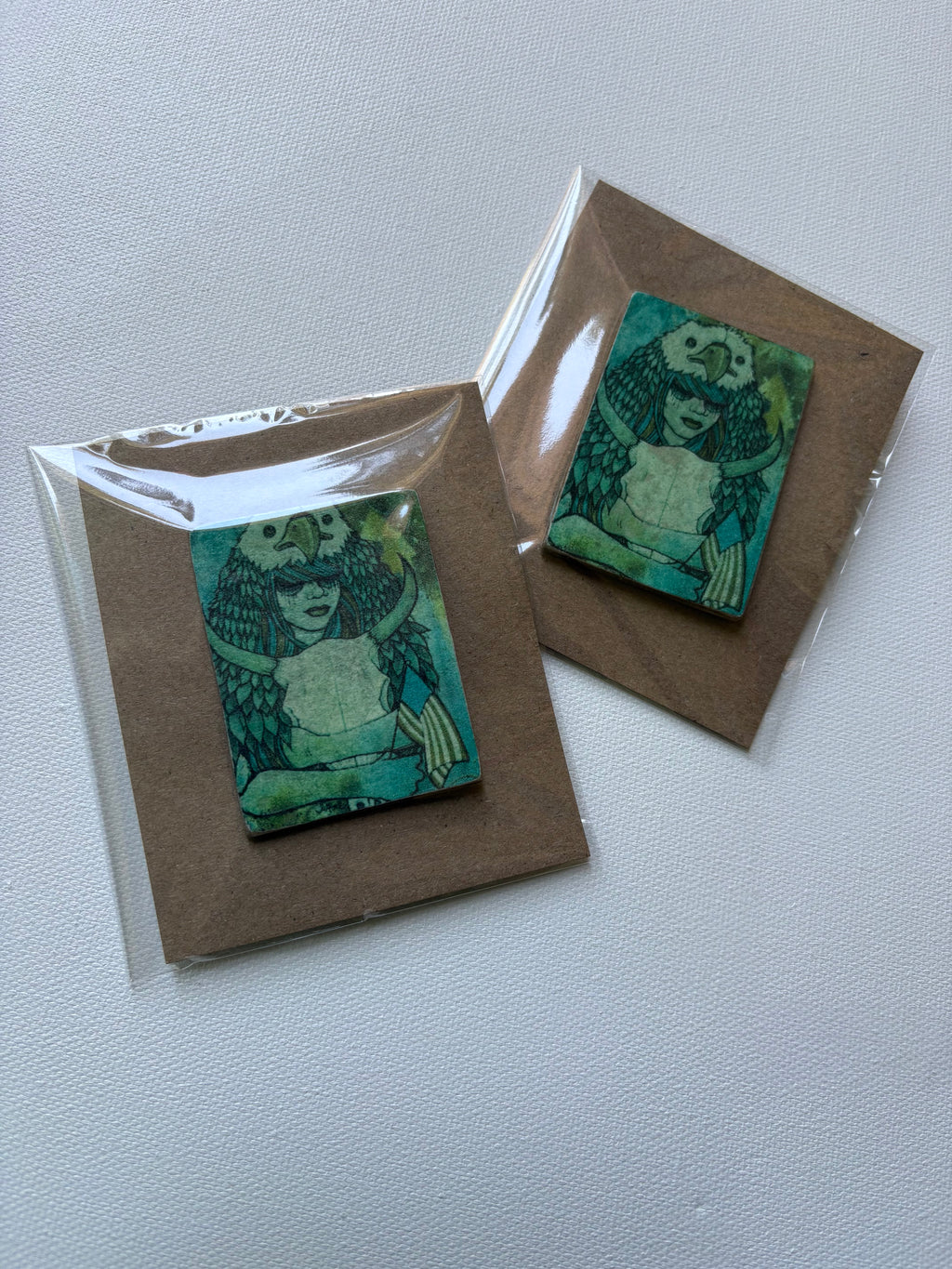 "Home of the Brave" Handmade Art Magnet by Ash Lethal