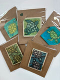 Turtle Power Pack of Five (5) Handmade Art Magnets Set by Ash Lethal