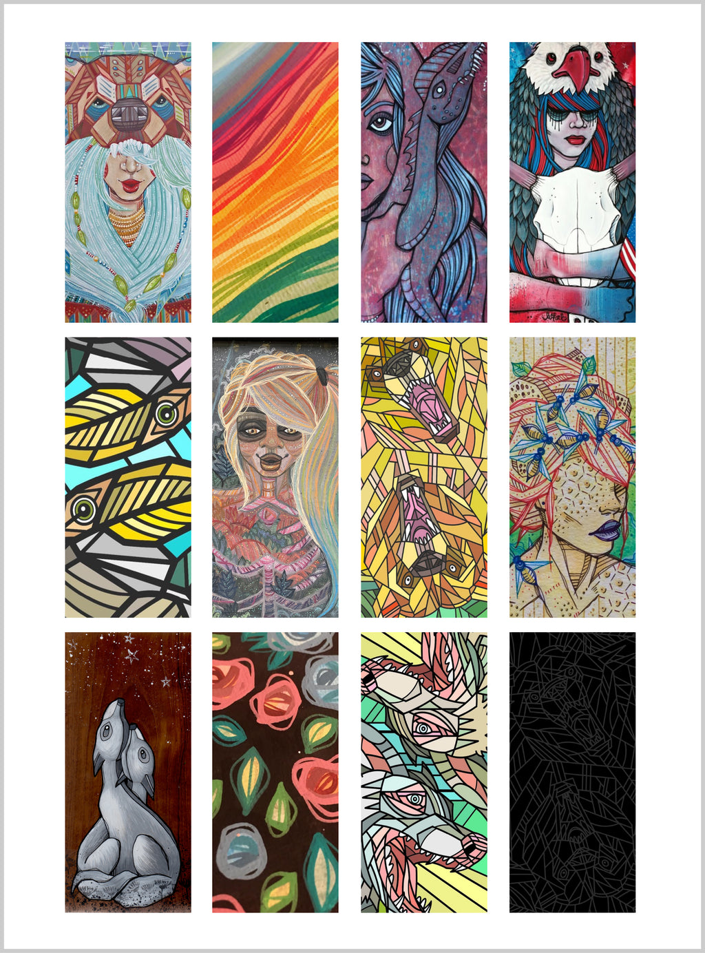 Digital Bundle of Art Stickers, Phone Wallpapers, & Printable Coloring Book Pages by Ash Lethal