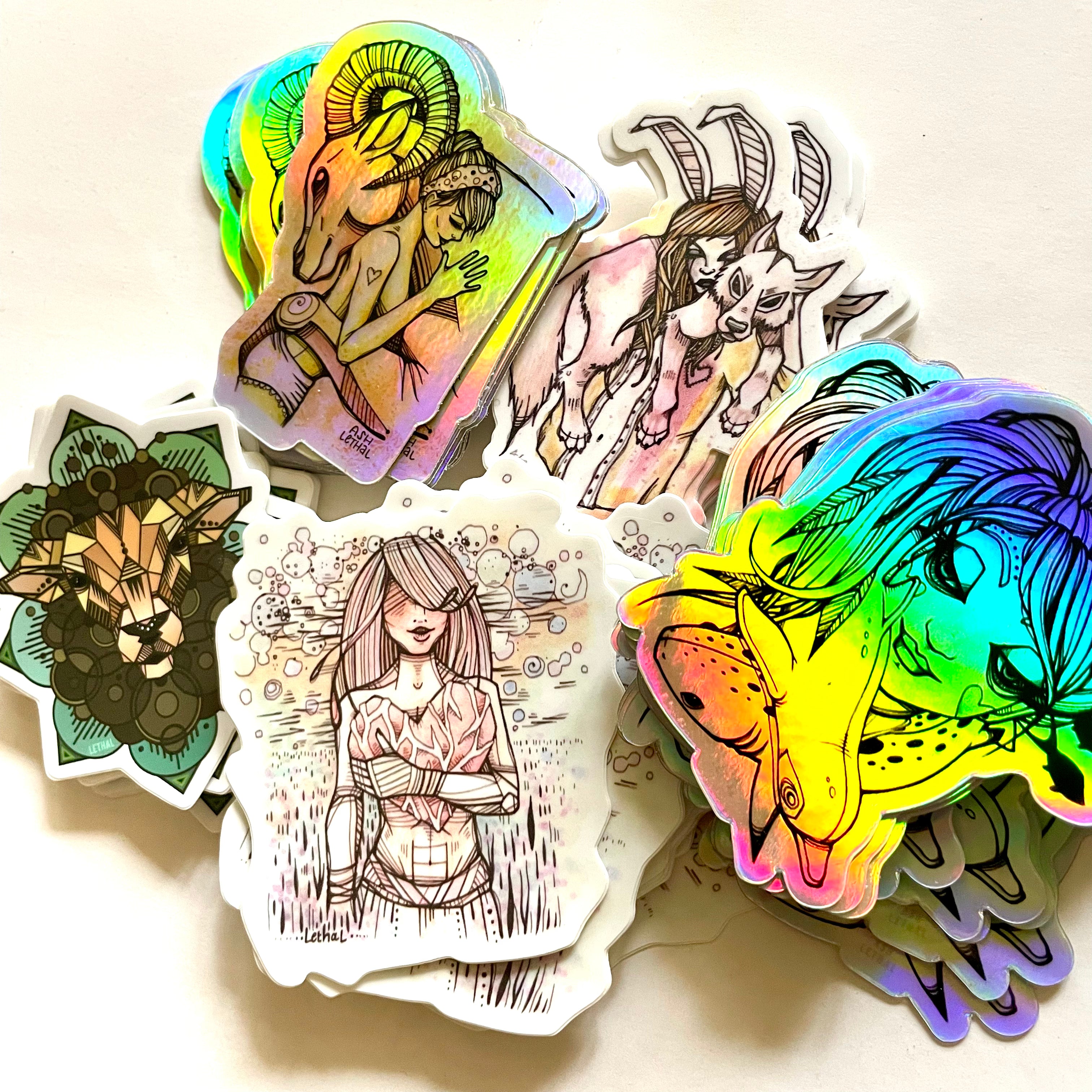 ash lethal blind bag stickers 
