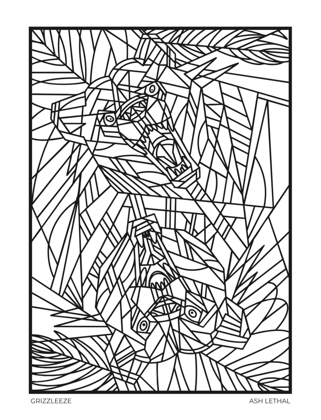 Digital Bundle of Art Stickers, Phone Wallpapers, & Printable Coloring Book Pages by Ash Lethal