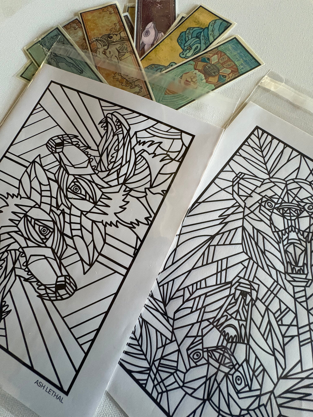 Digital Bundle of Art Stickers, Phone Wallpapers, & Printable Coloring Book Pages by Ash Lethal