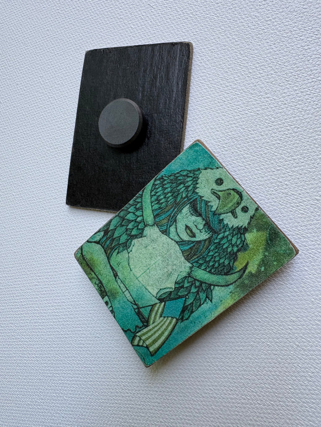 "Home of the Brave" Handmade Art Magnet by Ash Lethal