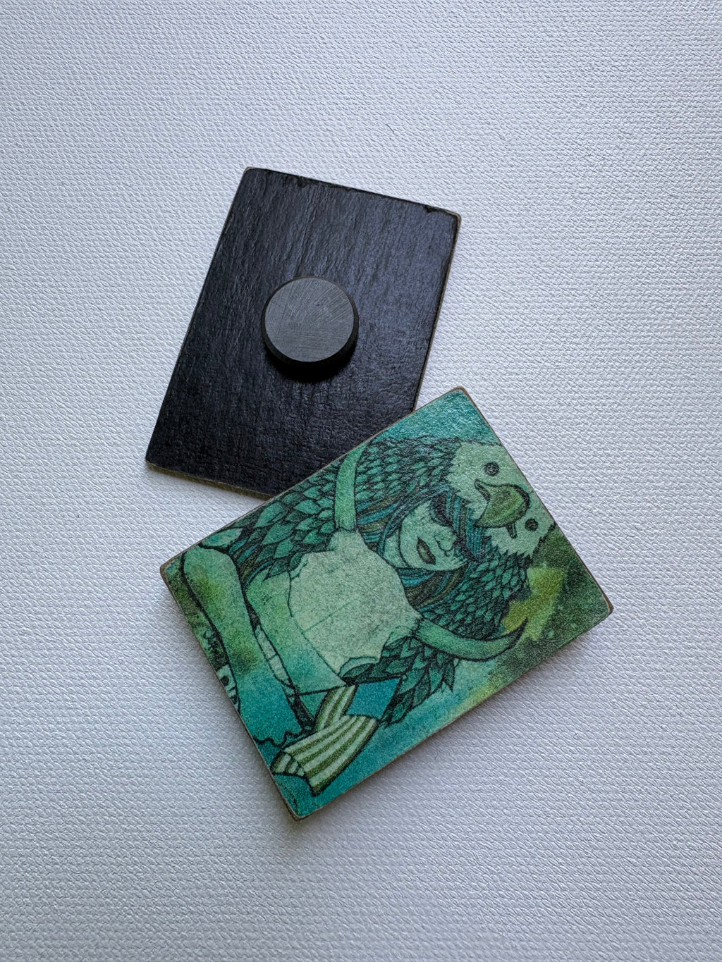 "Home of the Brave" Handmade Art Magnet by Ash Lethal
