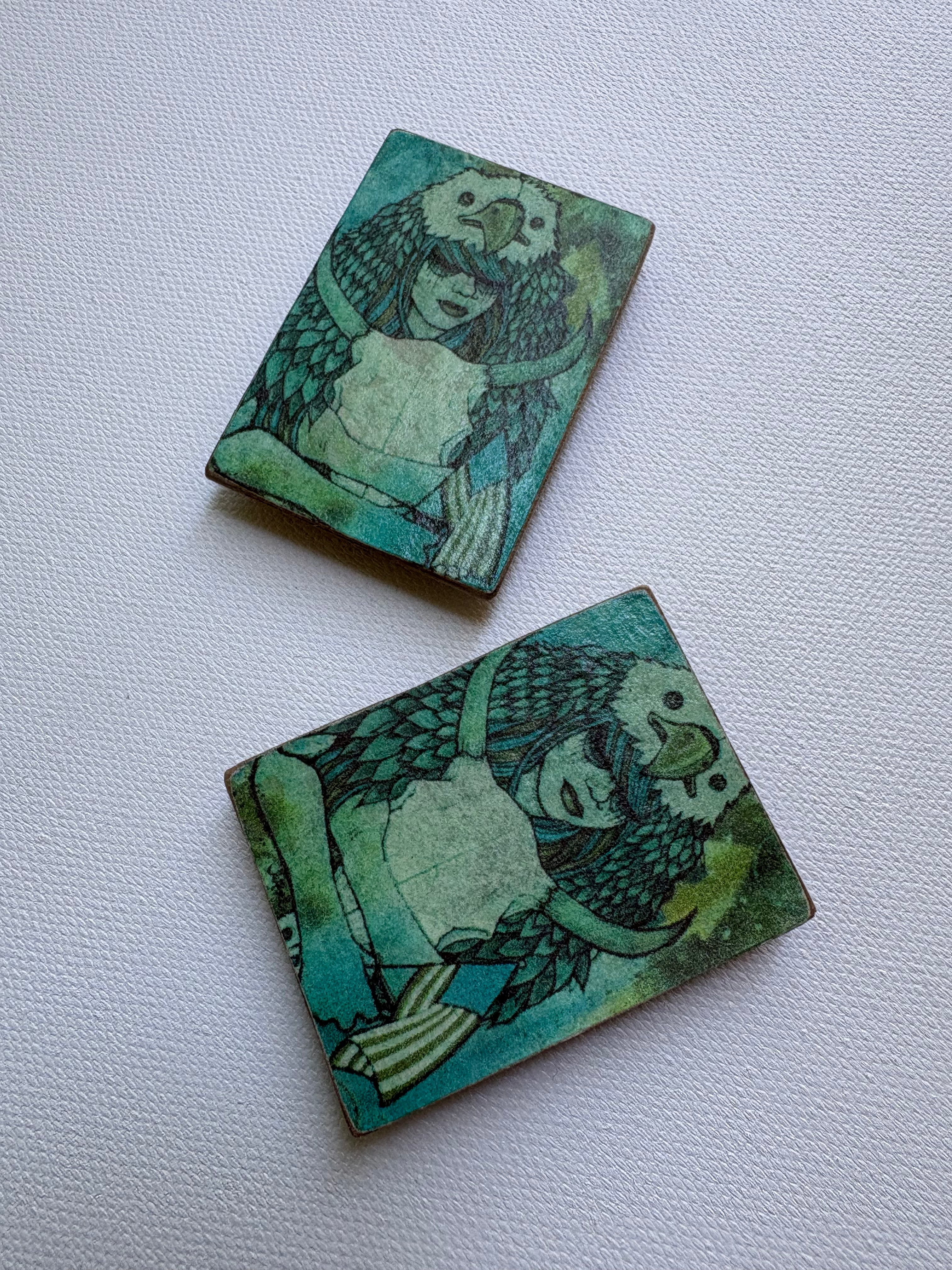 "Home of the Brave" Handmade Art Magnet by Ash Lethal