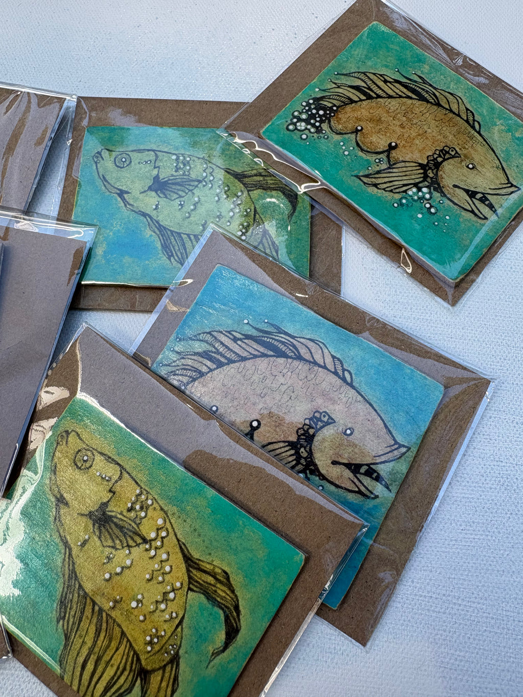 Handmade Art Magnets by Ash Lethal Pack of (3) Three