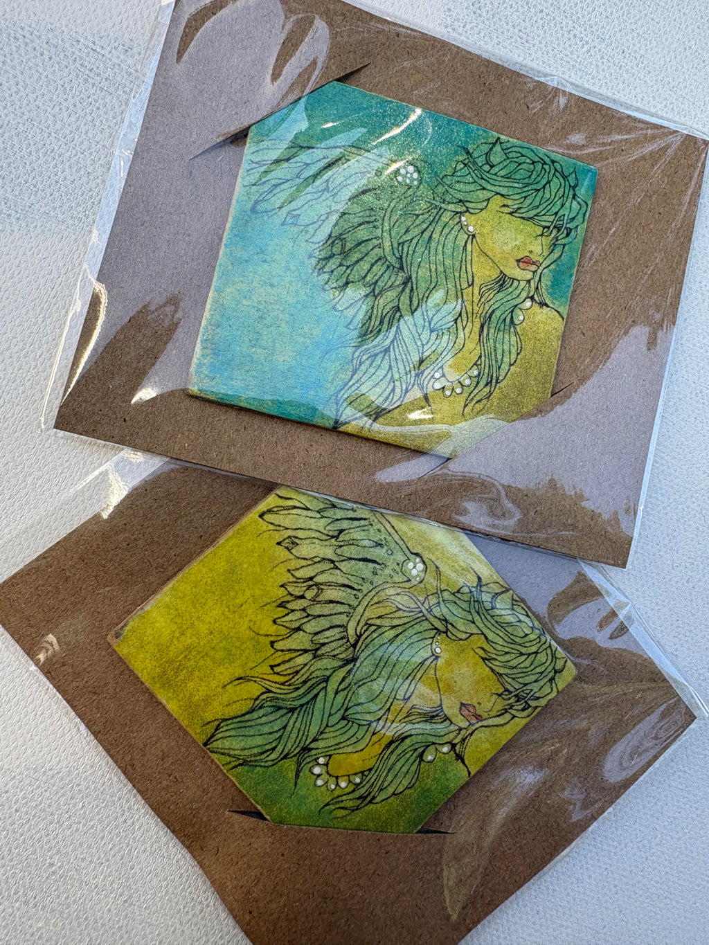 Handmade Art Magnets by Ash Lethal Pack of (3) Three