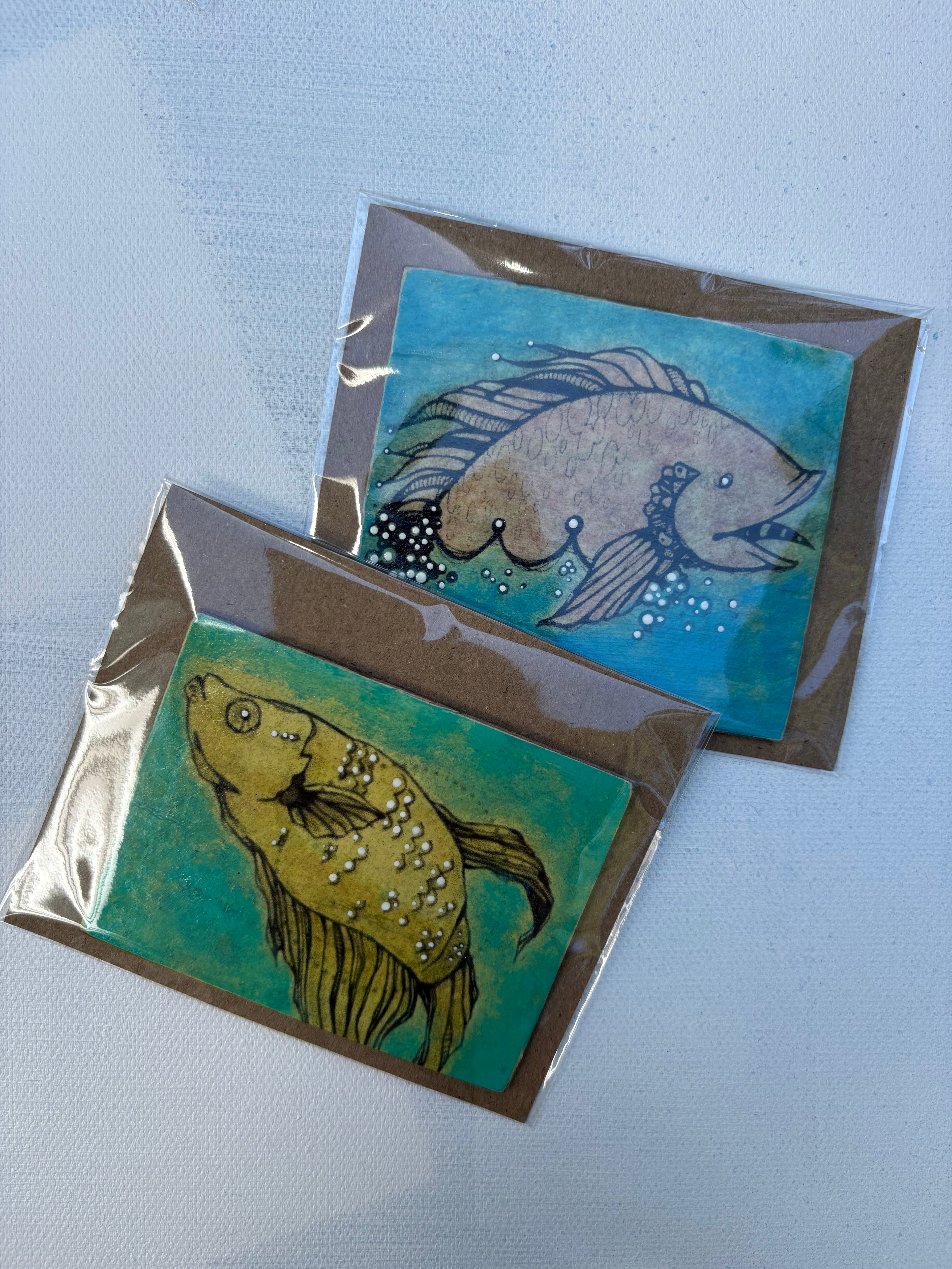 Handmade Art Magnets by Ash Lethal Pack of (3) Three