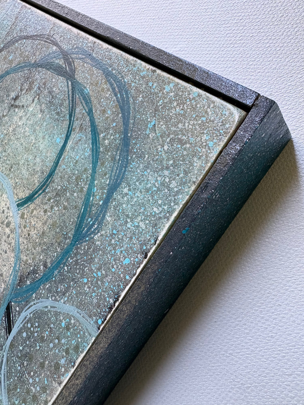 Original Mini Night Wolf Painting by Ash Lethal
