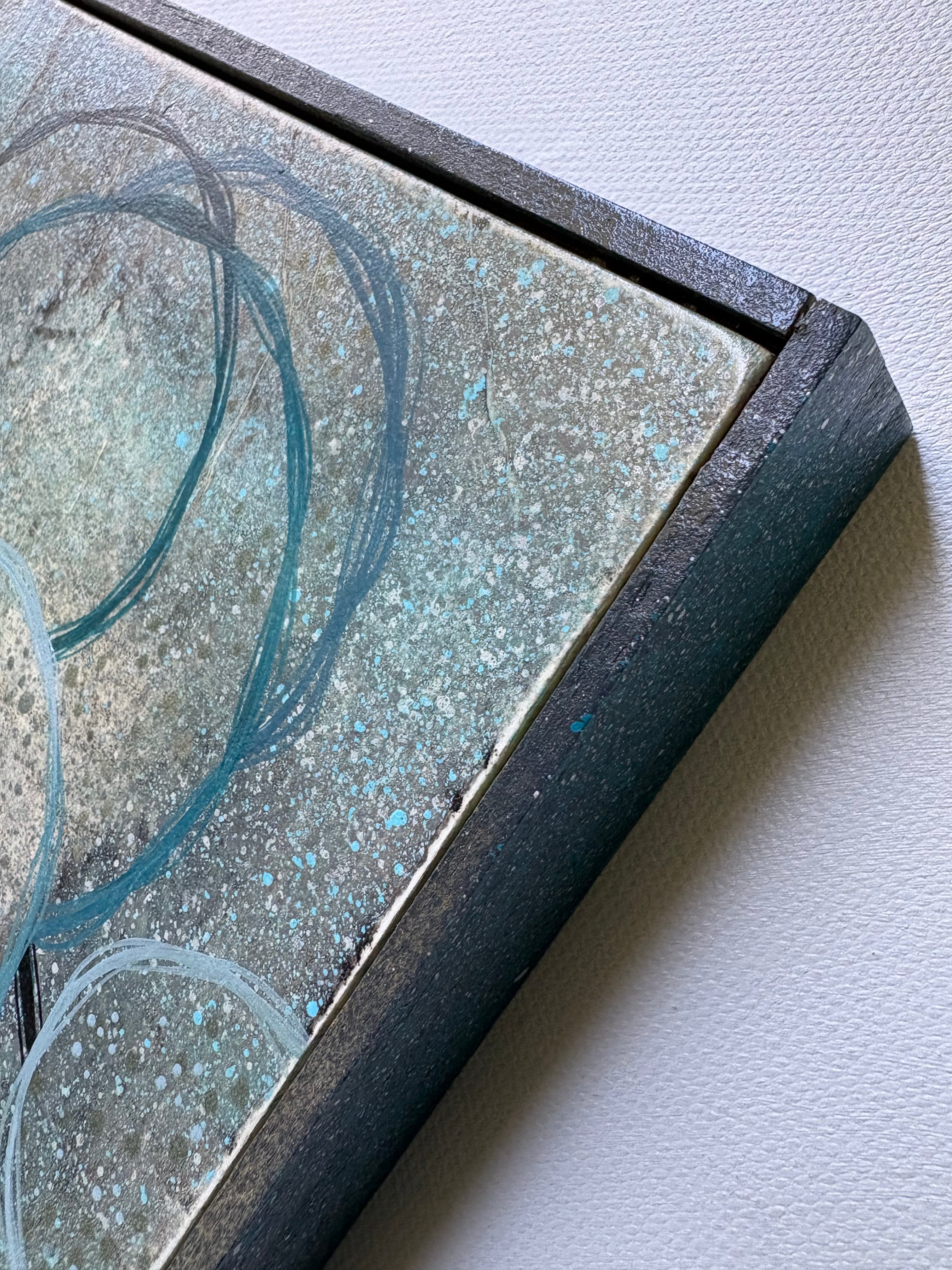 Original Mini Night Wolf Painting by Ash Lethal