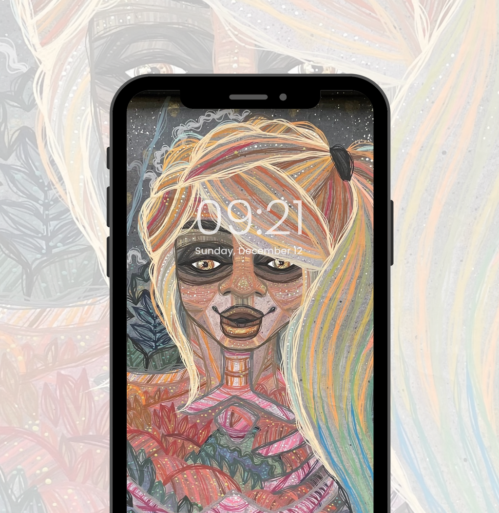 Digital Bundle of Art Stickers, Phone Wallpapers, & Printable Coloring Book Pages by Ash Lethal