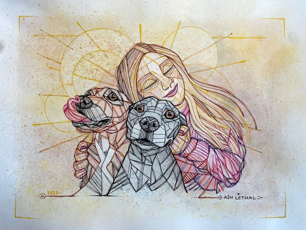 portrait drawing commission example 1 by ash lethal