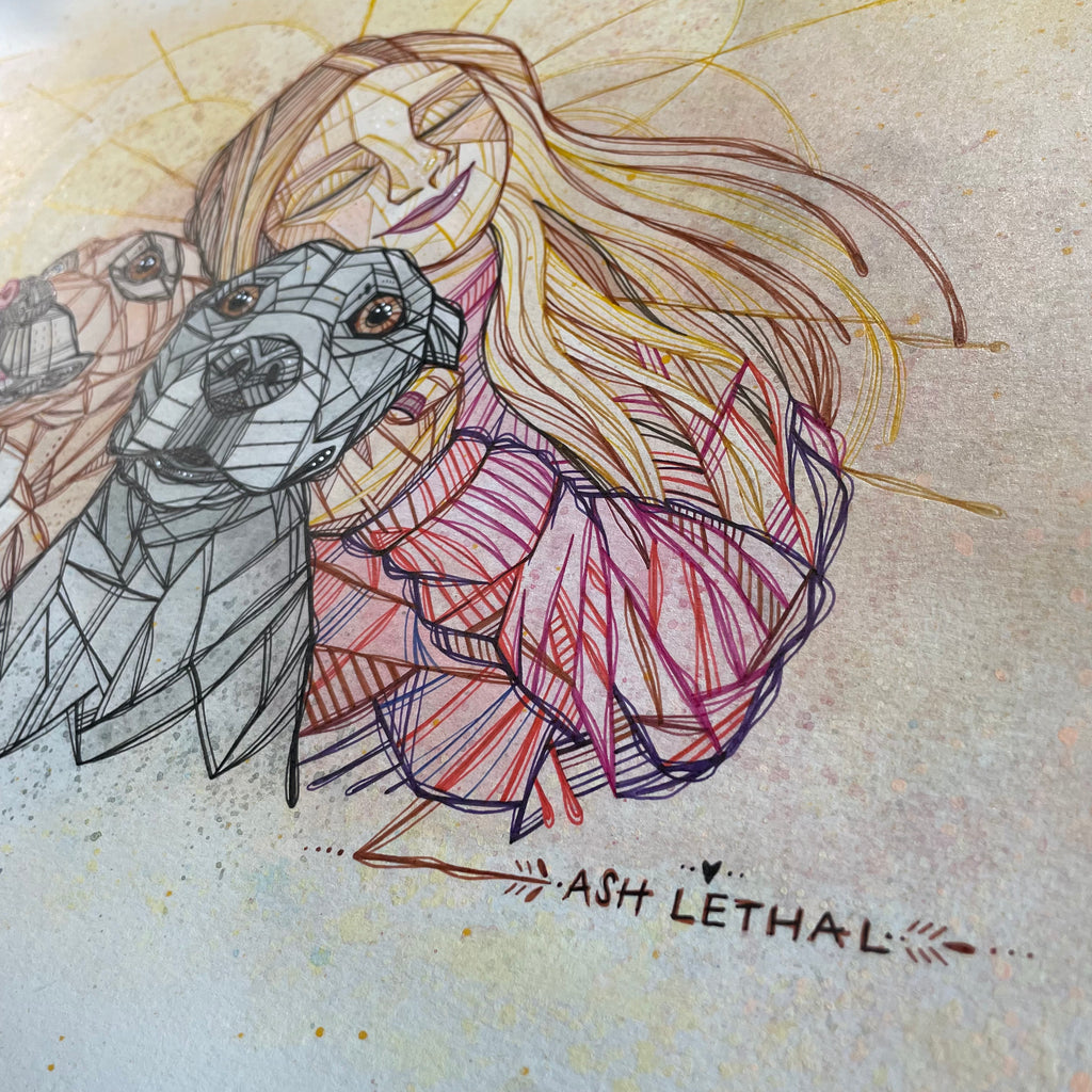 portrait drawing commission example 1 by ash lethal