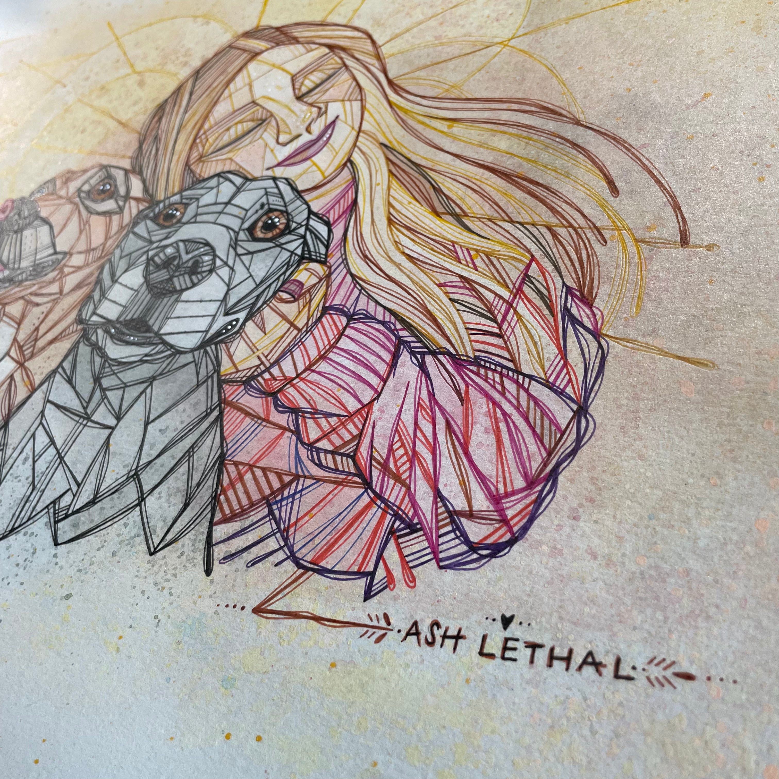 portrait drawing commission example 1 by ash lethal