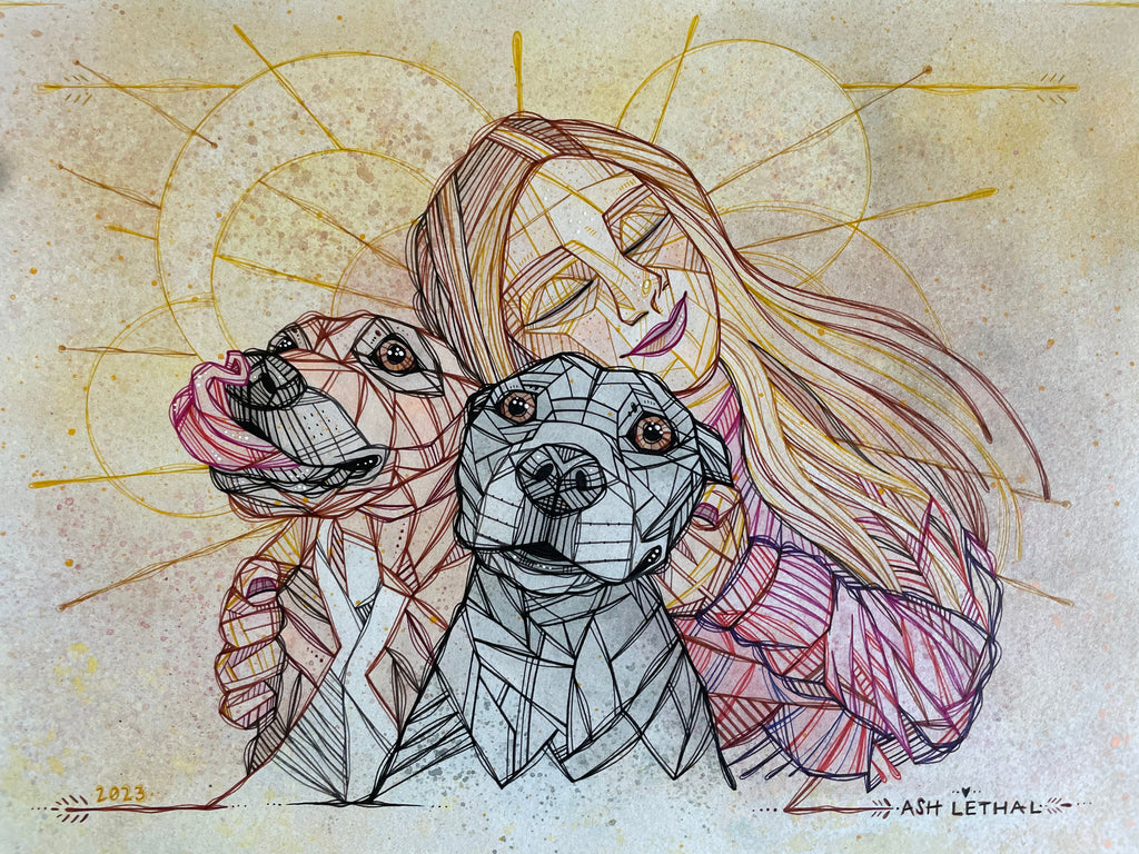 portrait drawing commission example by ash lethal