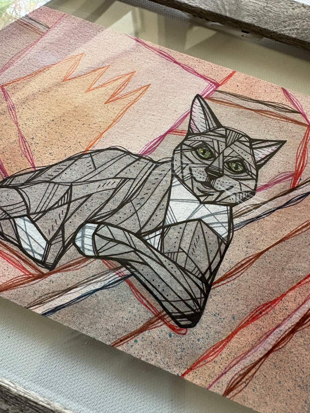 portrait drawing commission example cat by ash lethal