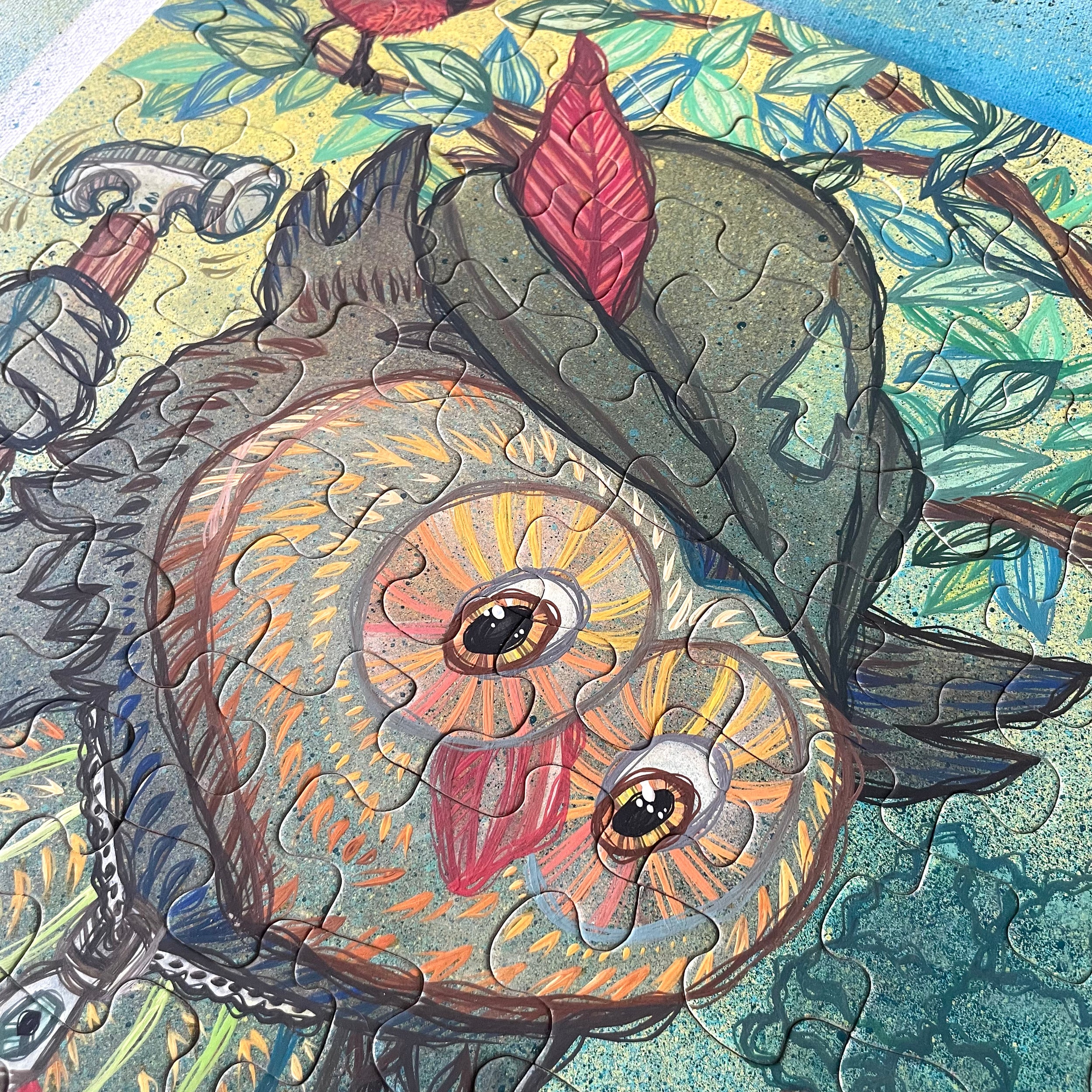 Give A Hoot Woodsy Owl Vintage Puzzle by Ash Lethal