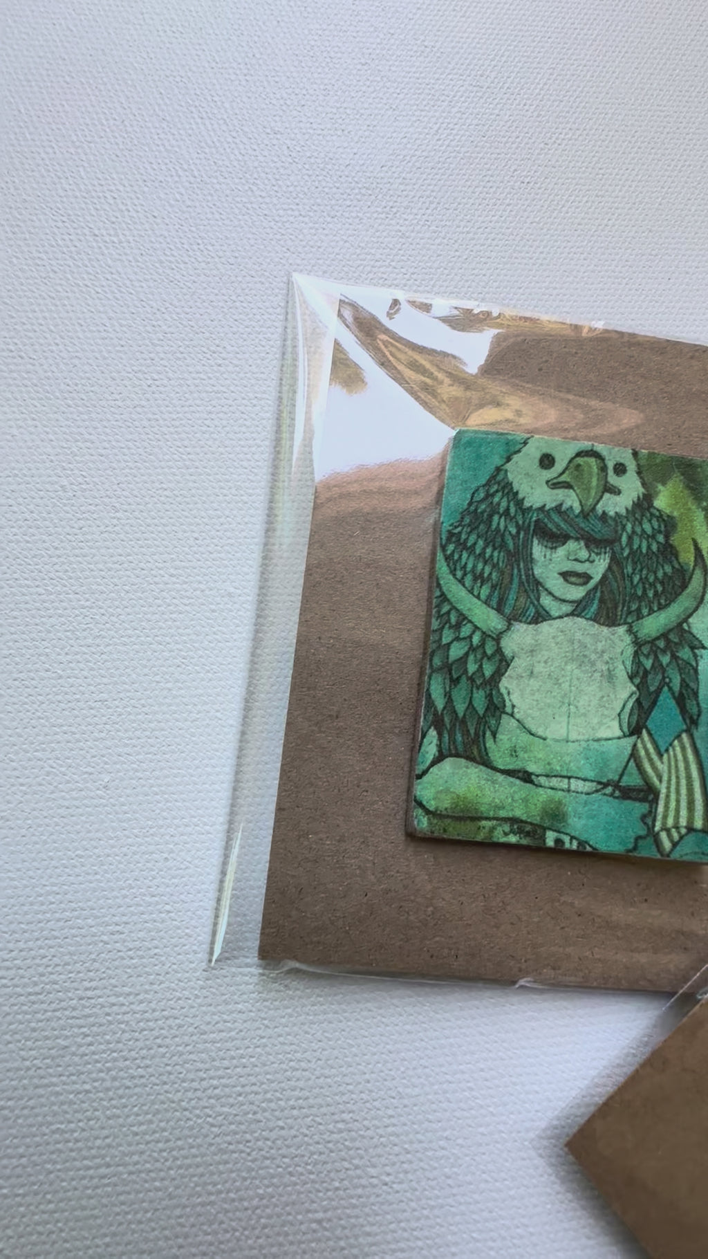 "Home of the Brave" Handmade Art Magnet by Ash Lethal