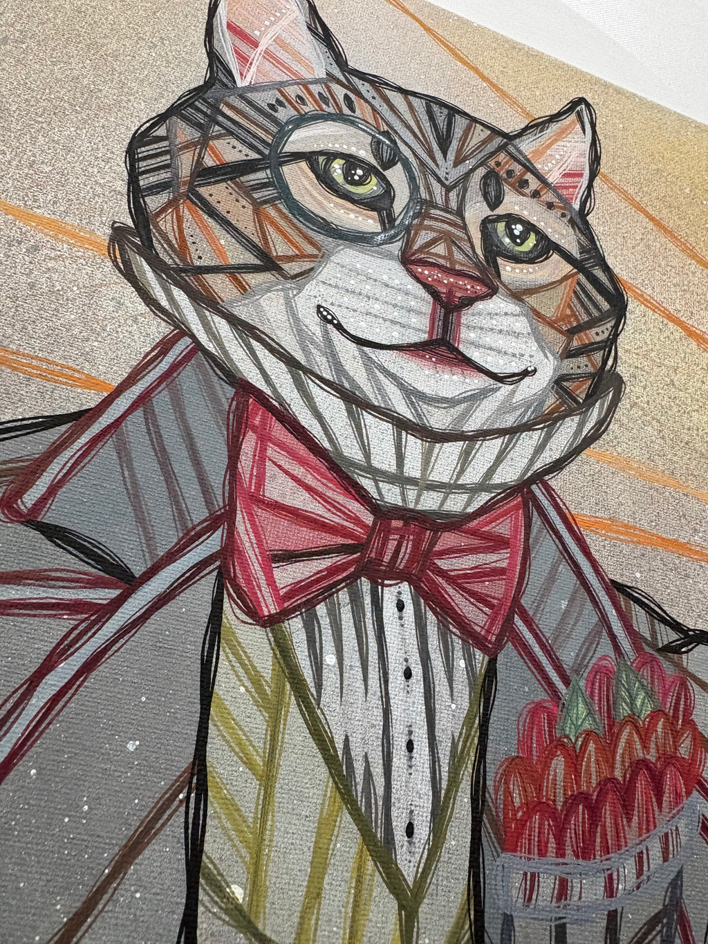 Custom Cat Painting Portrait Classic Vintage Style by Ash Lethal