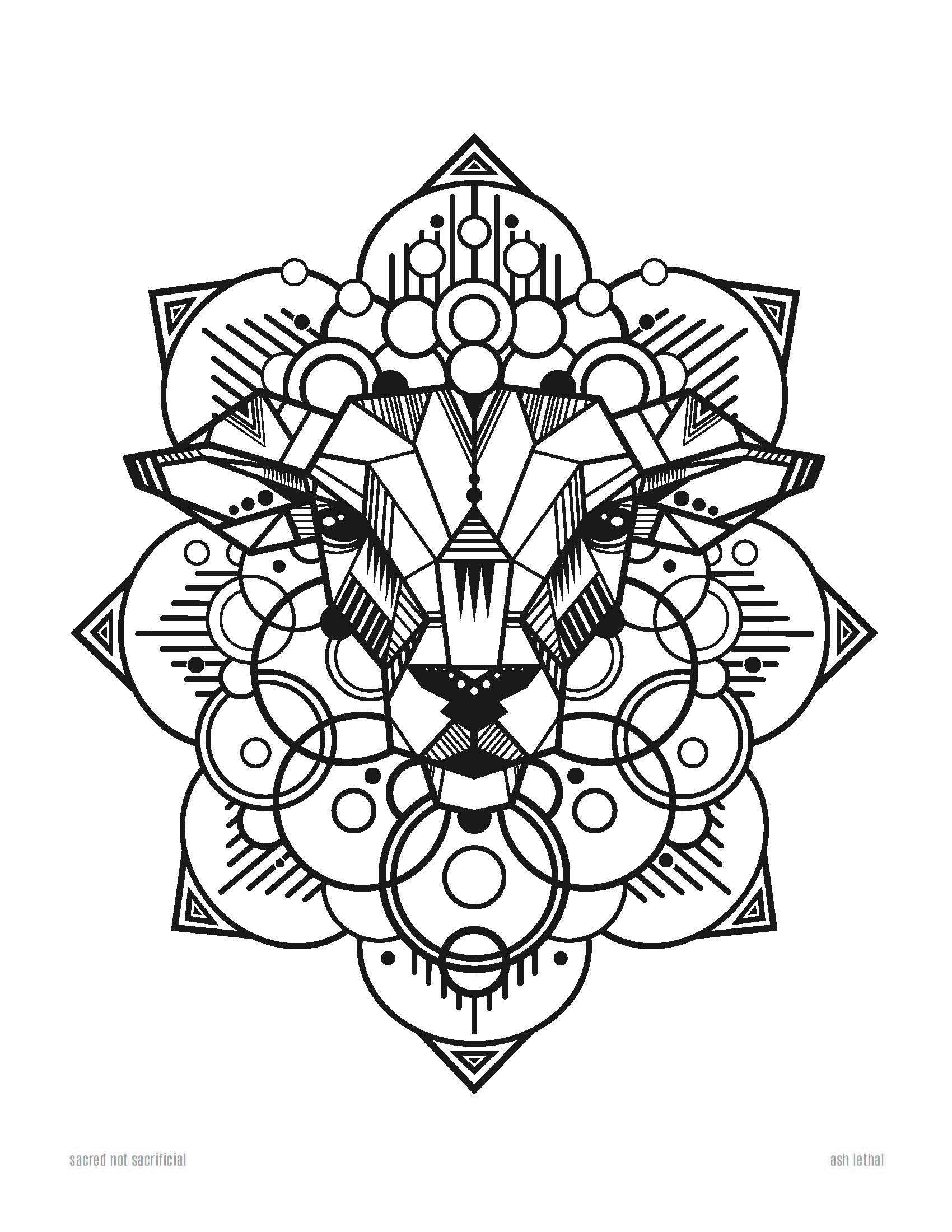 Digital Bundle of Art Stickers, Phone Wallpapers, & Printable Coloring Book Pages by Ash Lethal